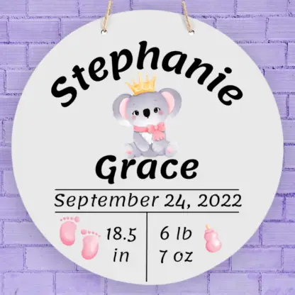 Koala Baby Announcement