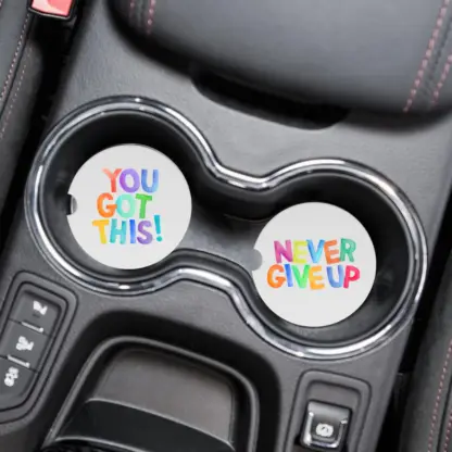 Motivational Car Coasters Set